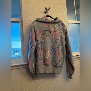 Champion  Reverse Weave Hoodie Oxford Grey Heather Color Block Pink, Blue&White